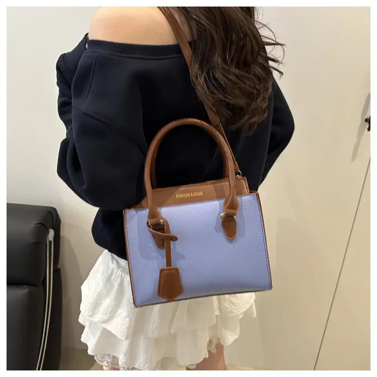 Women's Blue Leather Crossbody Bag 2025 Trendy Casual — feature 11