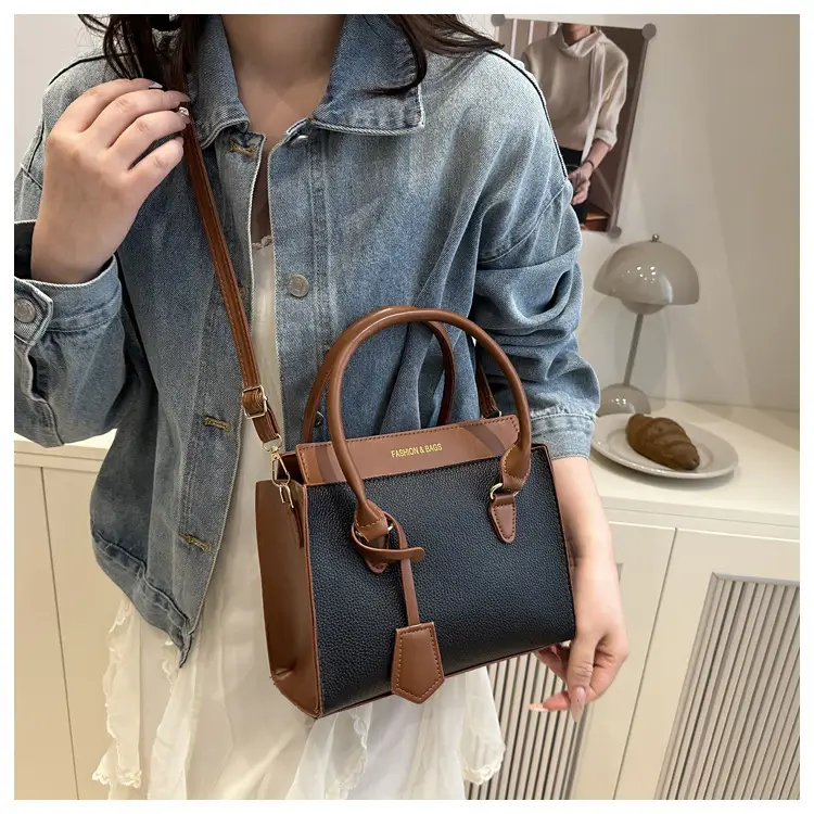 Women's Blue Leather Crossbody Bag 2025 Trendy Casual — feature 15