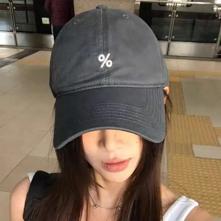 Women Embroidered Peaked Cap Brown Spring Summer - Image 10
