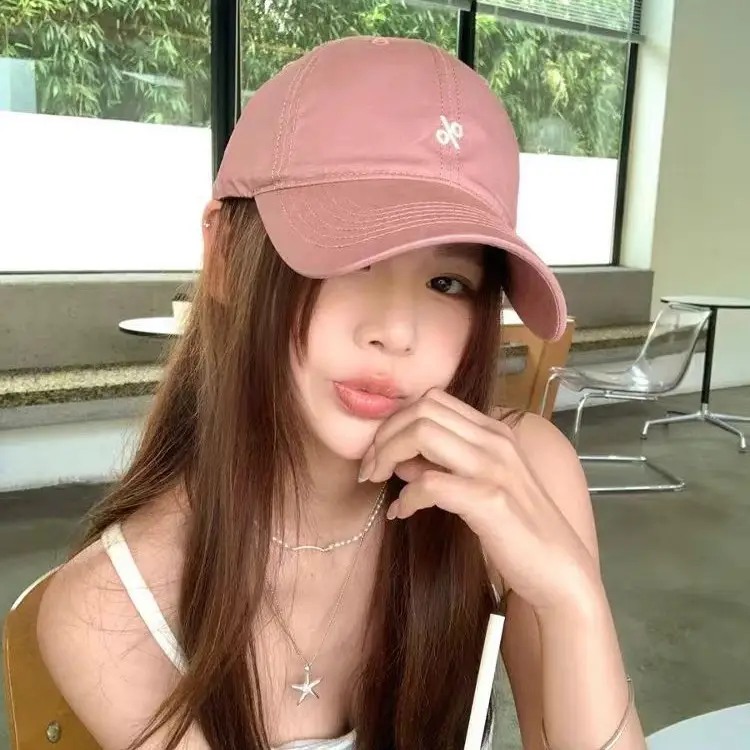 Women Embroidered Peaked Cap Brown Spring Summer - Image 11