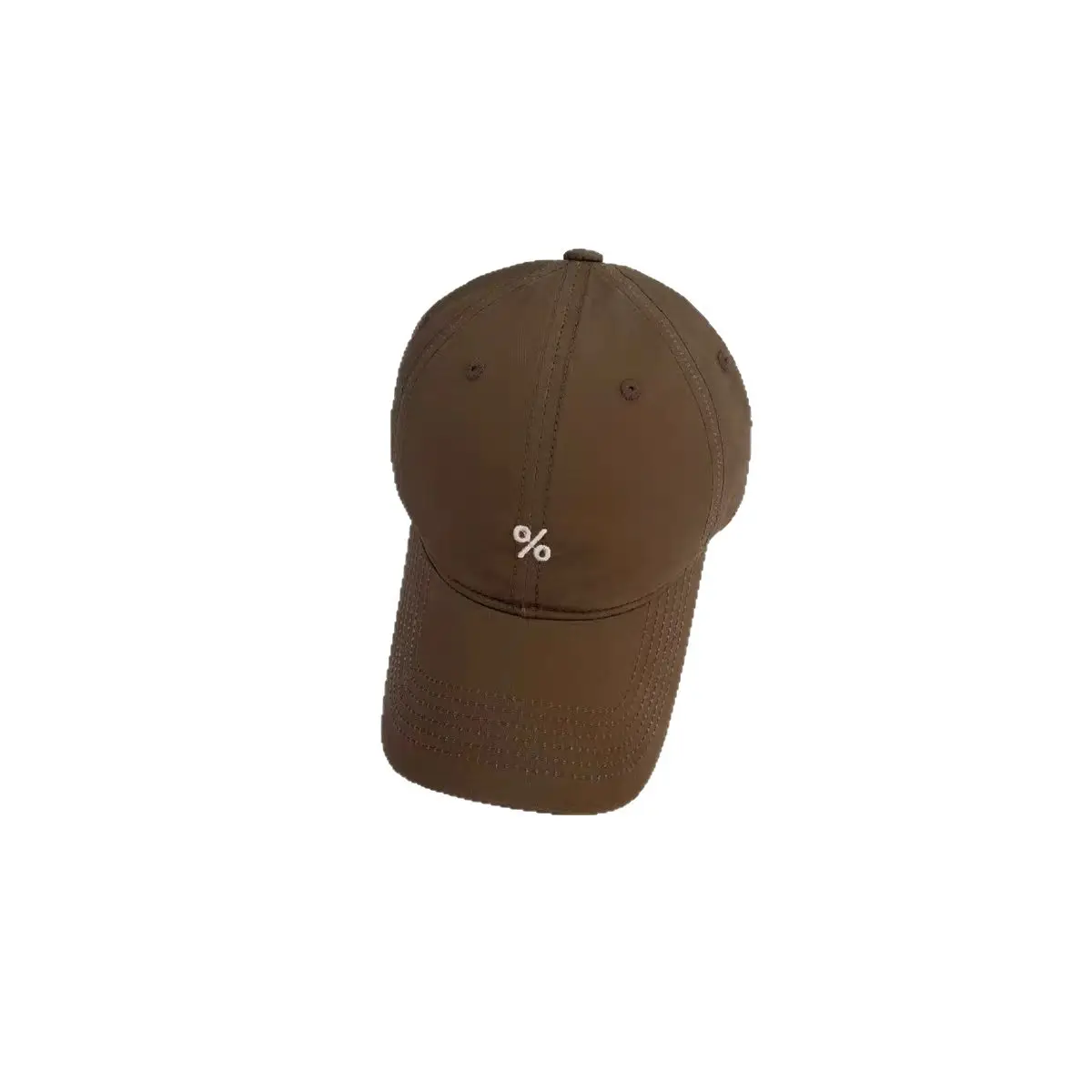 Women Embroidered Peaked Cap Brown Spring Summer - Image 12