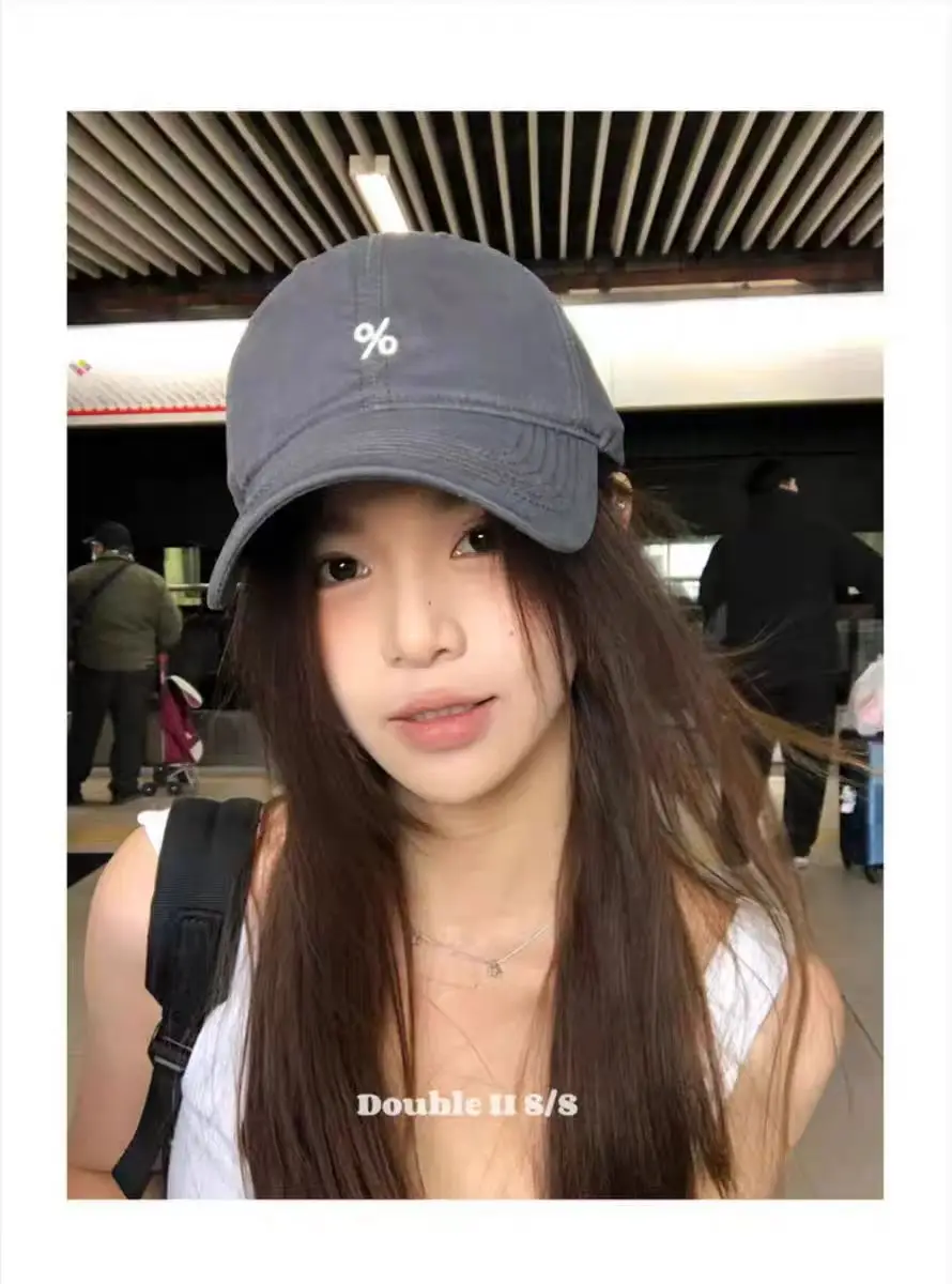 Women Embroidered Peaked Cap Brown Spring Summer — feature 3