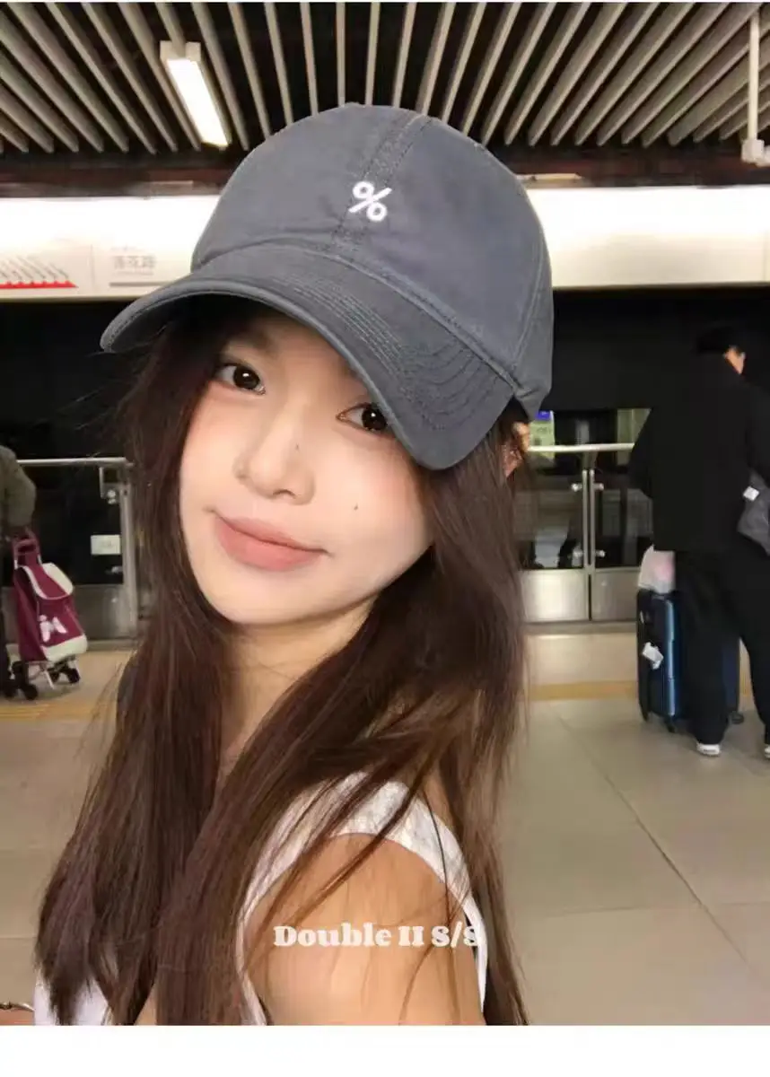Women Embroidered Peaked Cap Brown Spring Summer — feature 4