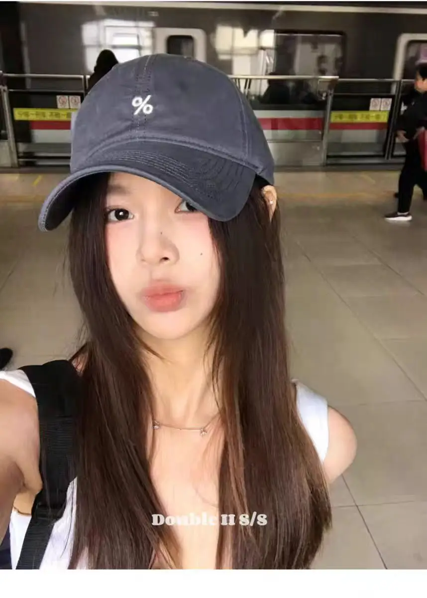 Women Embroidered Peaked Cap Brown Spring Summer — feature 5
