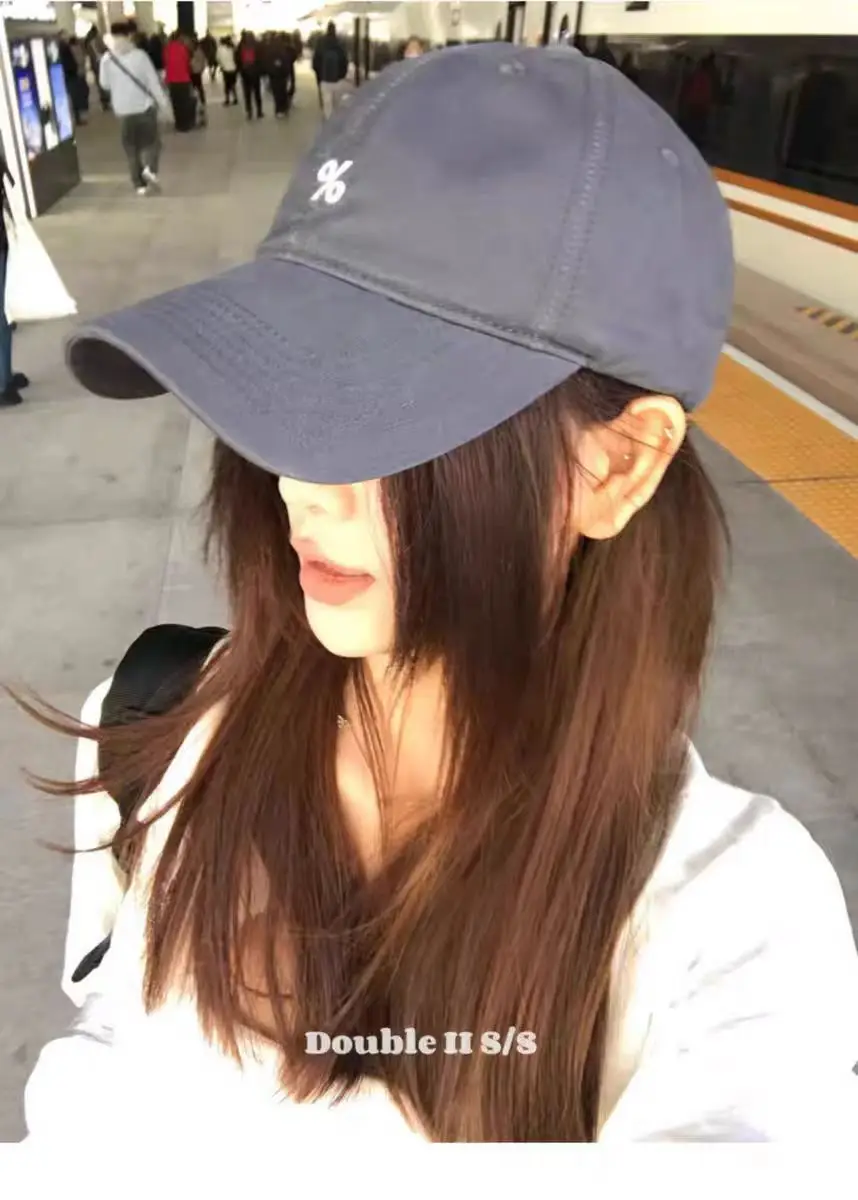 Women Embroidered Peaked Cap Brown Spring Summer — feature 7