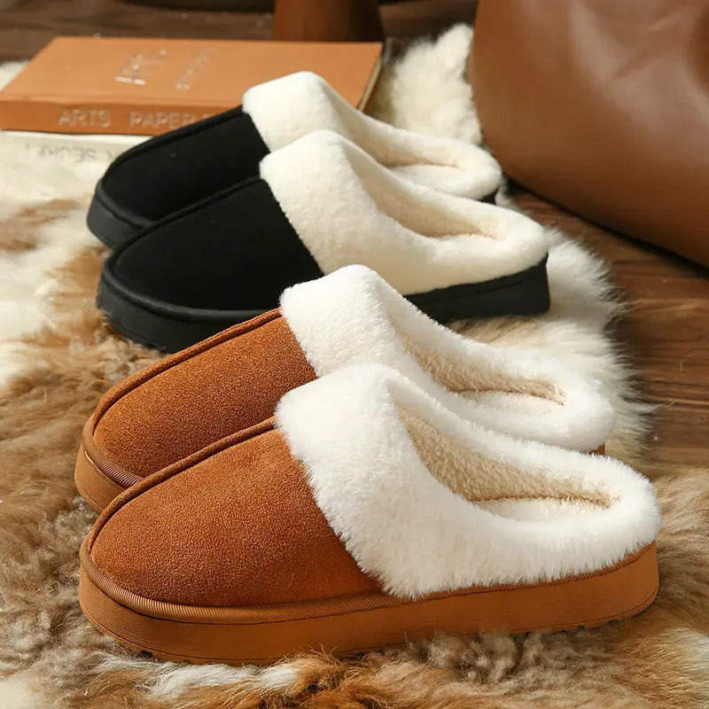 2025 New Style Home Warm Cotton Slippers for Women, Autumn and Winter Plush Indoor Slippers for Men, Thick-Soled Non-Slip Home Slippers for Winter - Image 5