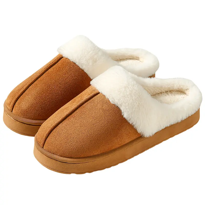 2025 New Style Home Warm Cotton Slippers for Women, Autumn and Winter Plush Indoor Slippers for Men, Thick-Soled Non-Slip Home Slippers for Winter - Image 8