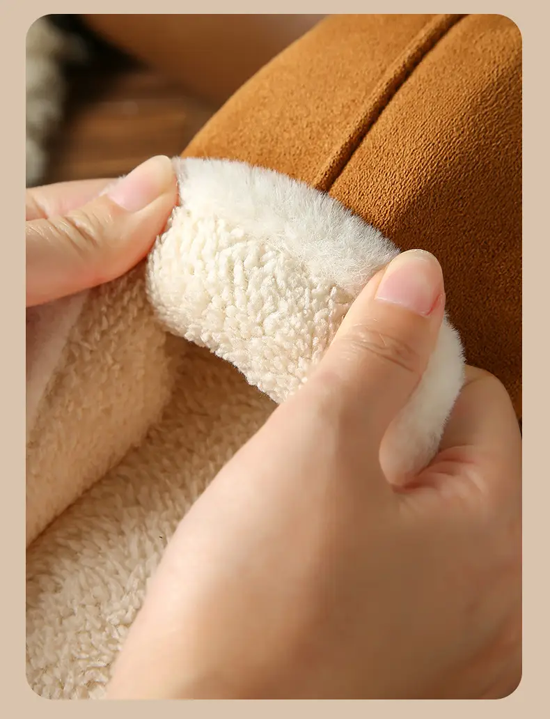 2025 New Style Home Warm Cotton Slippers for Women, Autumn and Winter Plush Indoor Slippers for Men, Thick-Soled Non-Slip Home Slippers for Winter — feature 9