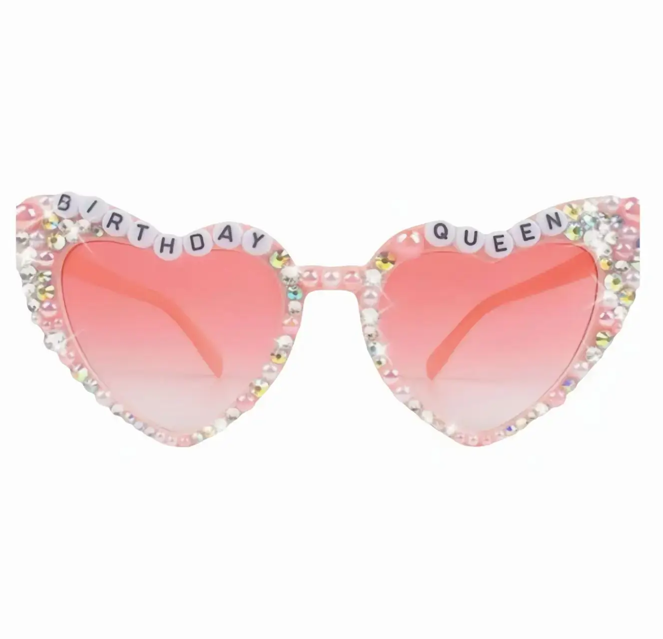 Women's Heart-Shaped Birthday Sunglasses with Pearl Beads — feature 5