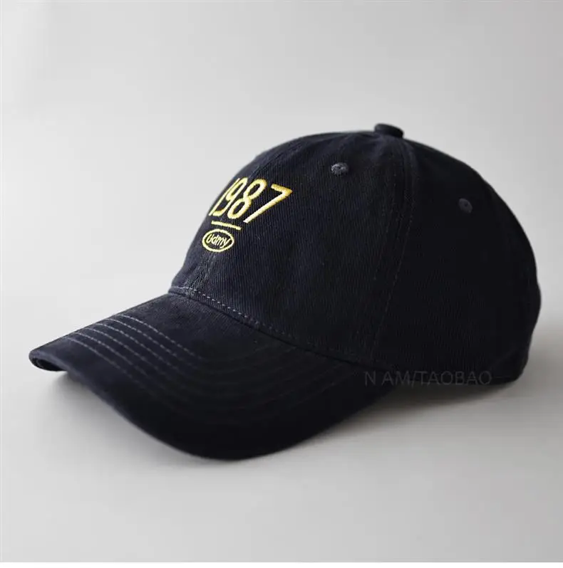 Men Navy Baseball Cap with 987 Embroidery — feature 1