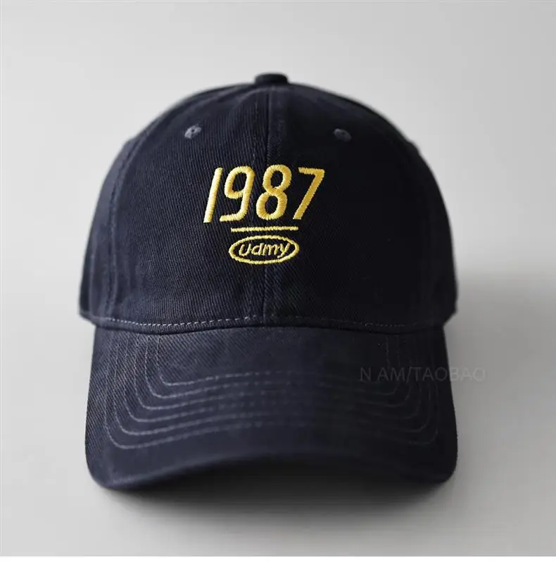 Men Navy Baseball Cap with 987 Embroidery — feature 2