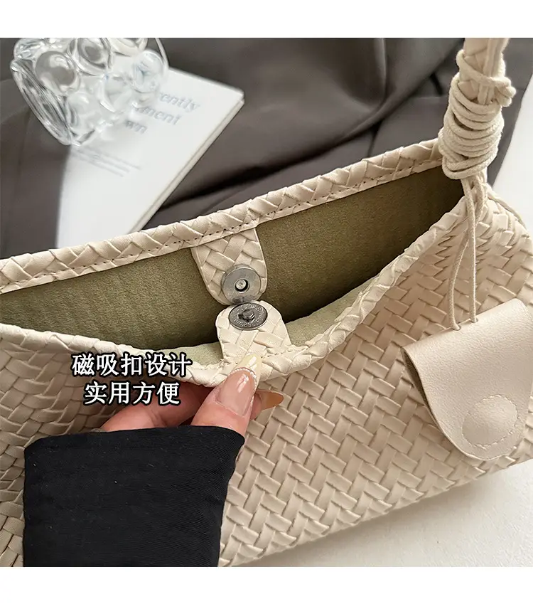 Light Brown Woven Shoulder Bag for Women 2025 — feature 7