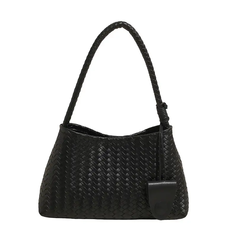 Light Brown Woven Shoulder Bag for Women 2025 - Image 2