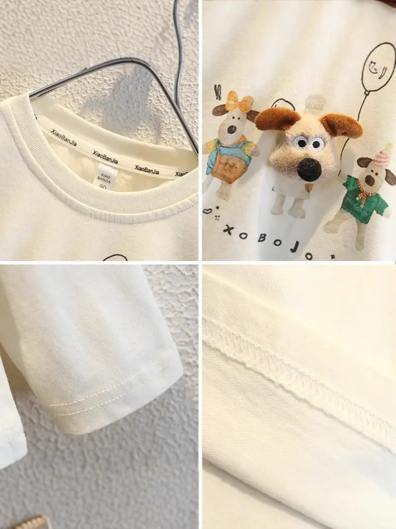 9529 Boys T-Shirt White Long Sleeve Spring 2026 - Image 6