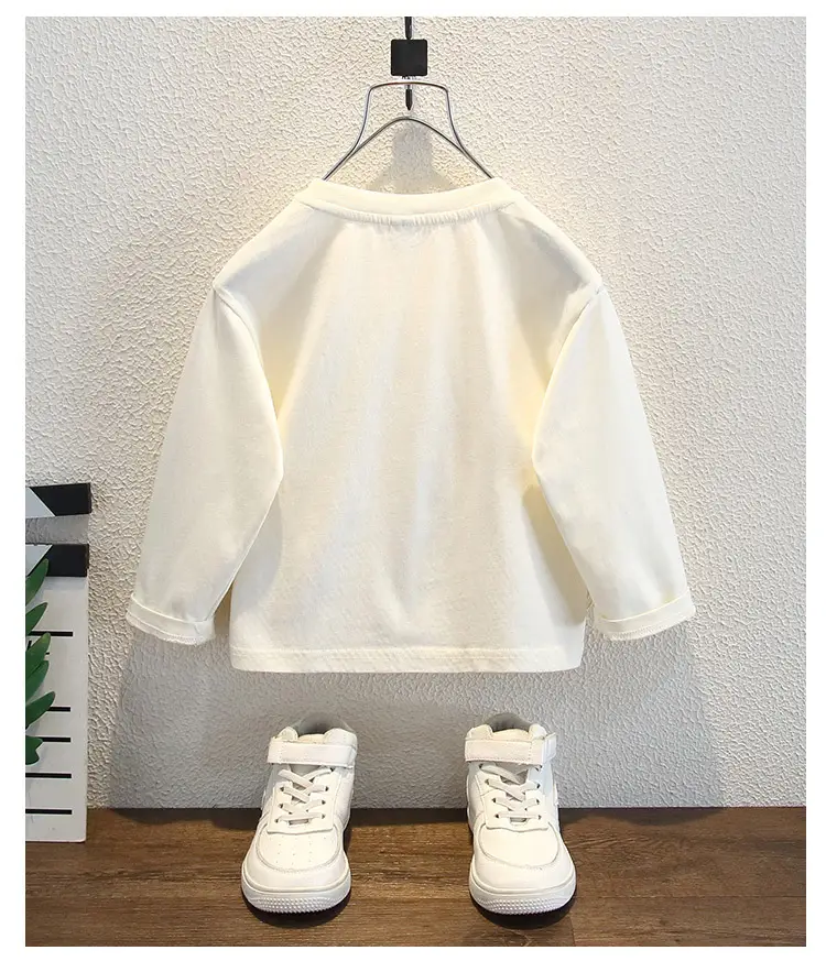 9529 Boys T-Shirt White Long Sleeve Spring 2026 — feature 10