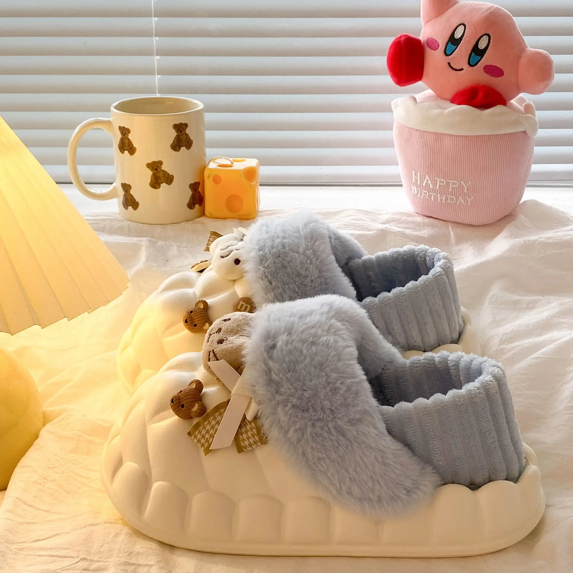 Women Winter Fleece Slippers Pink Warm Non-Stinky - Image 9