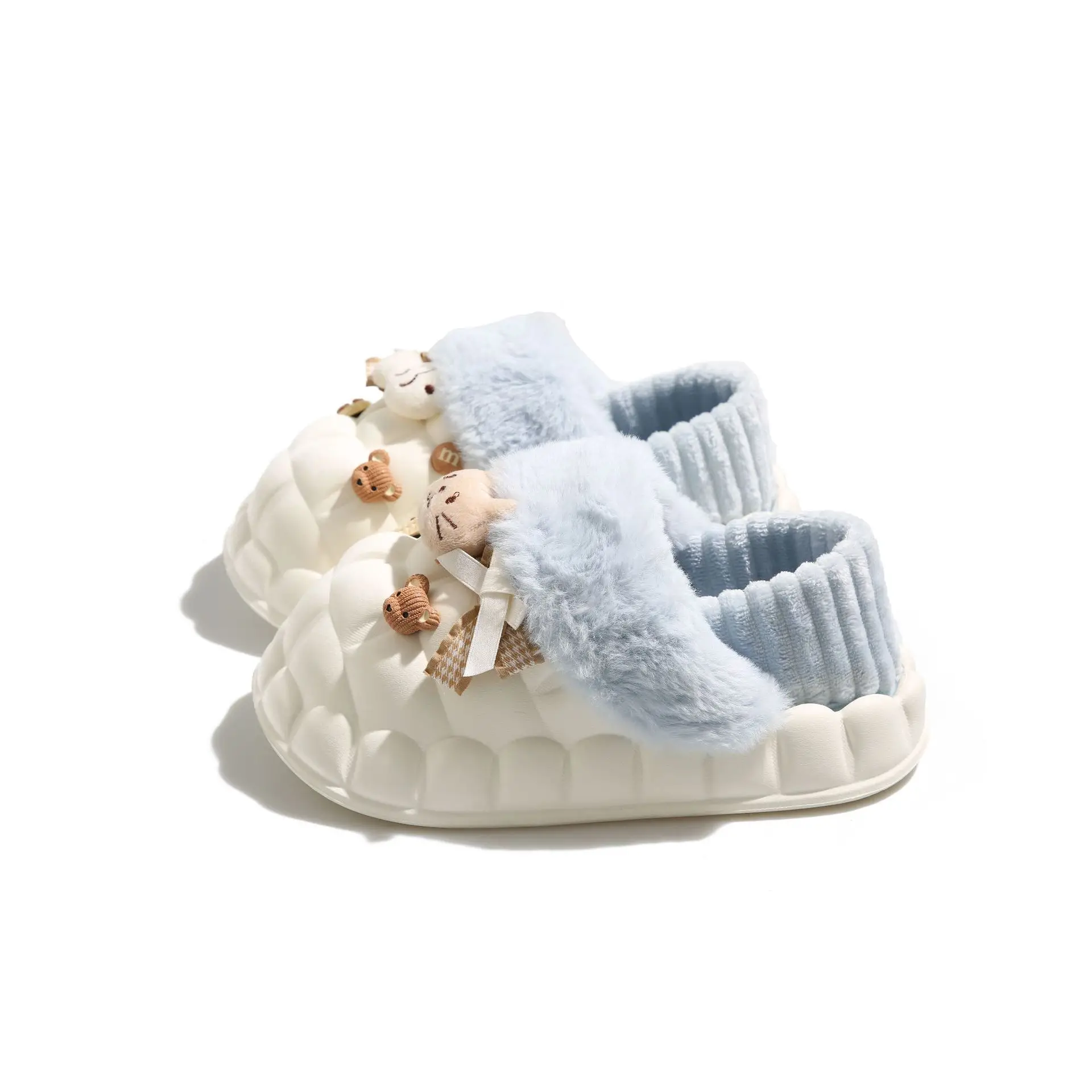 Women Winter Fleece Slippers Pink Warm Non-Stinky - Image 11