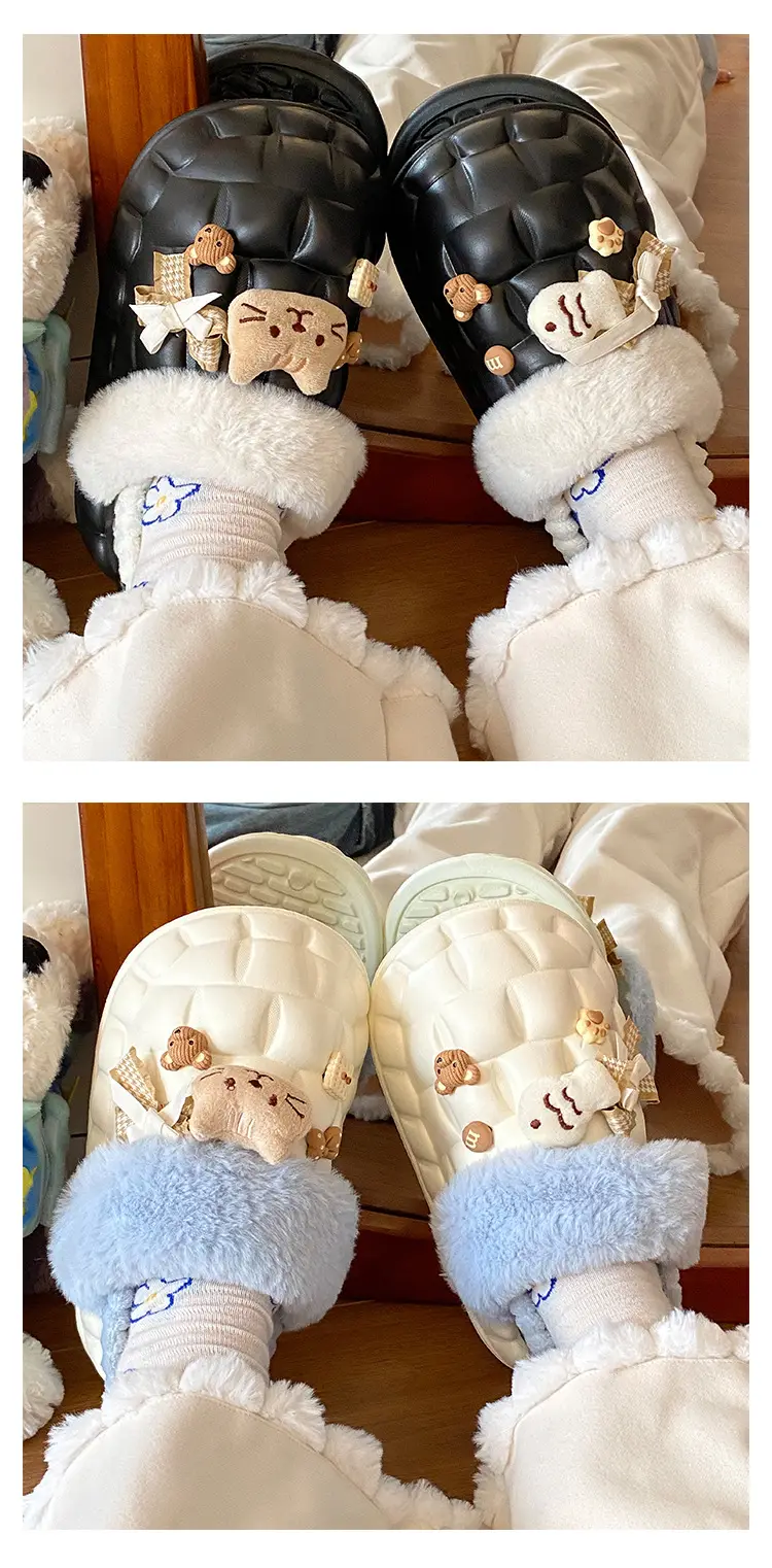 Women Winter Fleece Slippers Pink Warm Non-Stinky — feature 12