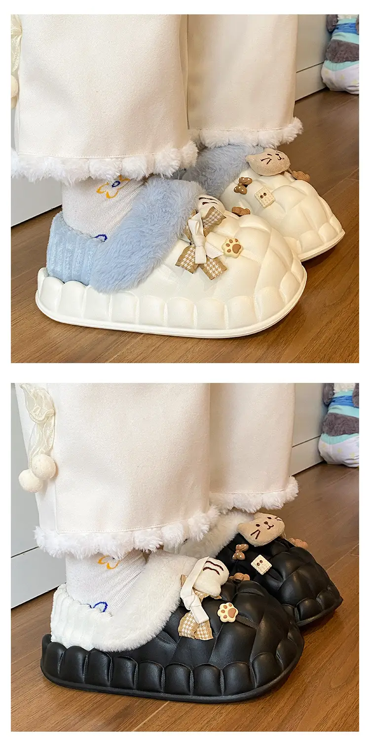 Women Winter Fleece Slippers Pink Warm Non-Stinky — feature 14