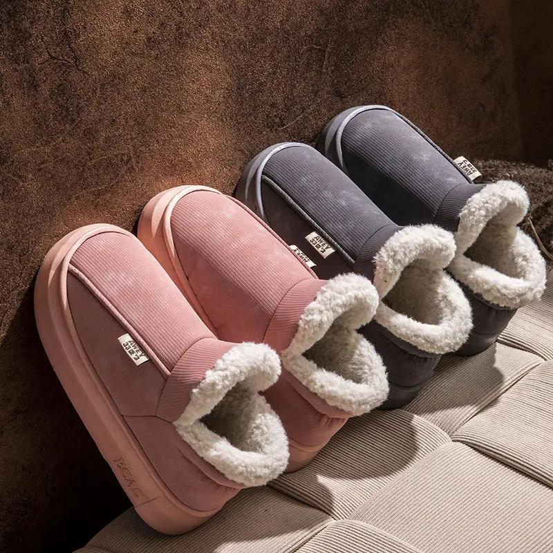 2024 New Style Bag-Heeled Cotton Slippers for Men, Winter Couples, Home Wear, Warm Non-Slip High-Top Cotton Shoes for Women - Image 7
