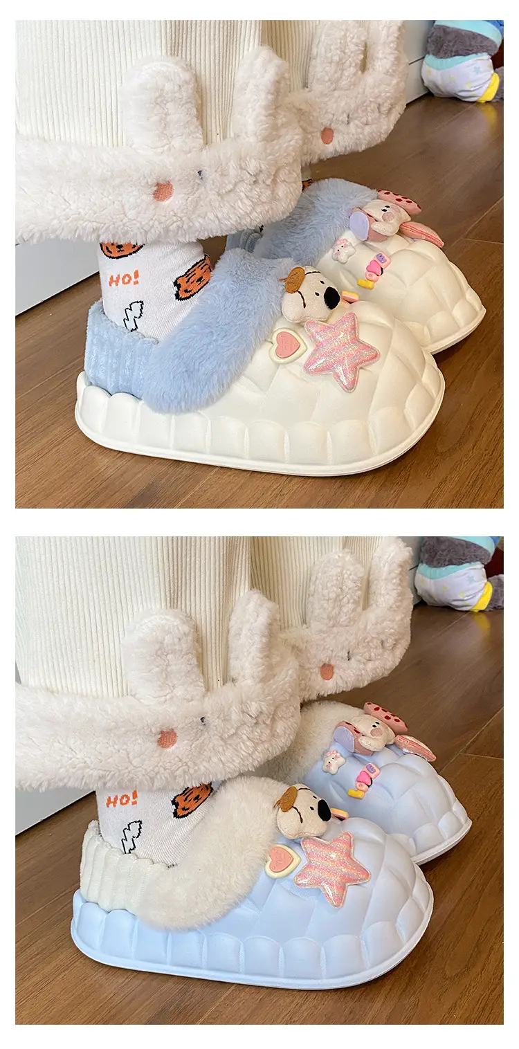 Cute Cartoon Slippers for Women Winter Warm Cotton — feature 14