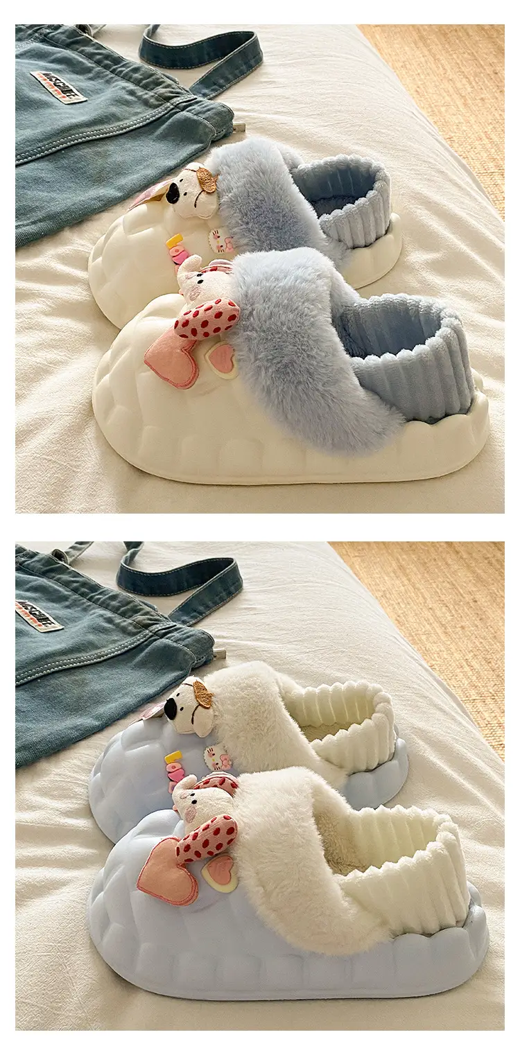 Cute Cartoon Slippers for Women Winter Warm Cotton — feature 17