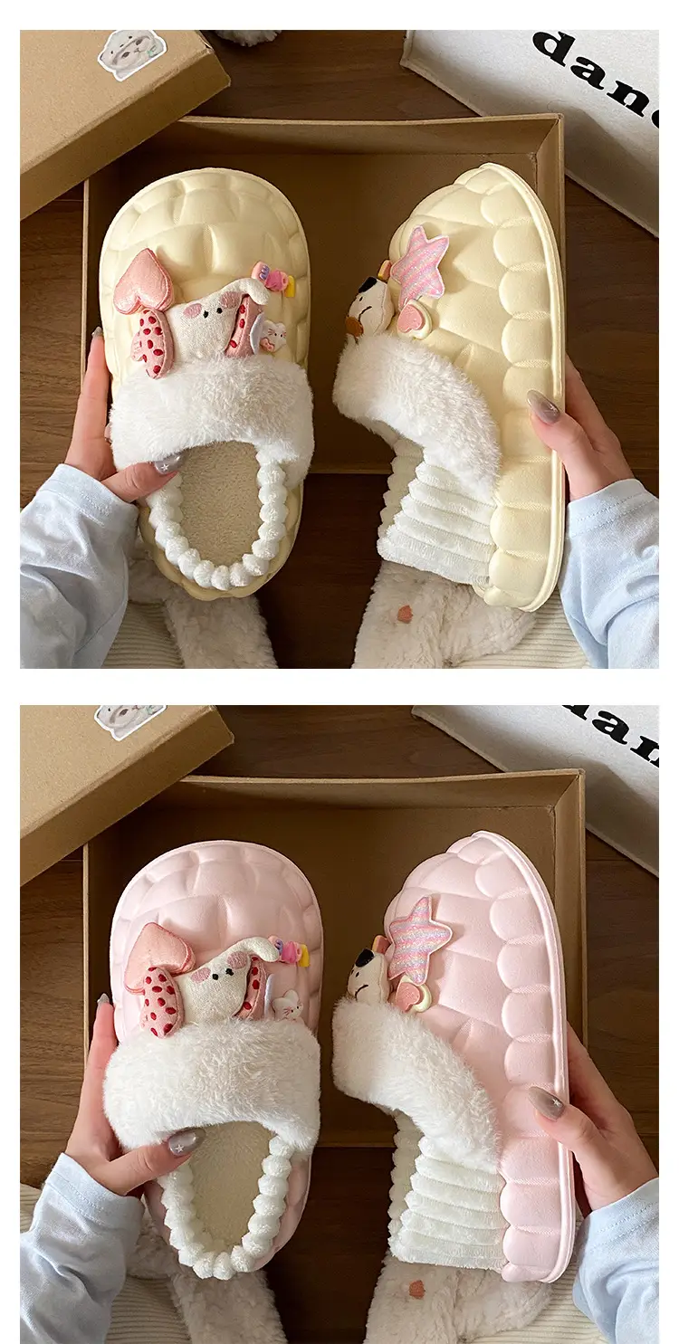 Cute Cartoon Slippers for Women Winter Warm Cotton — feature 18