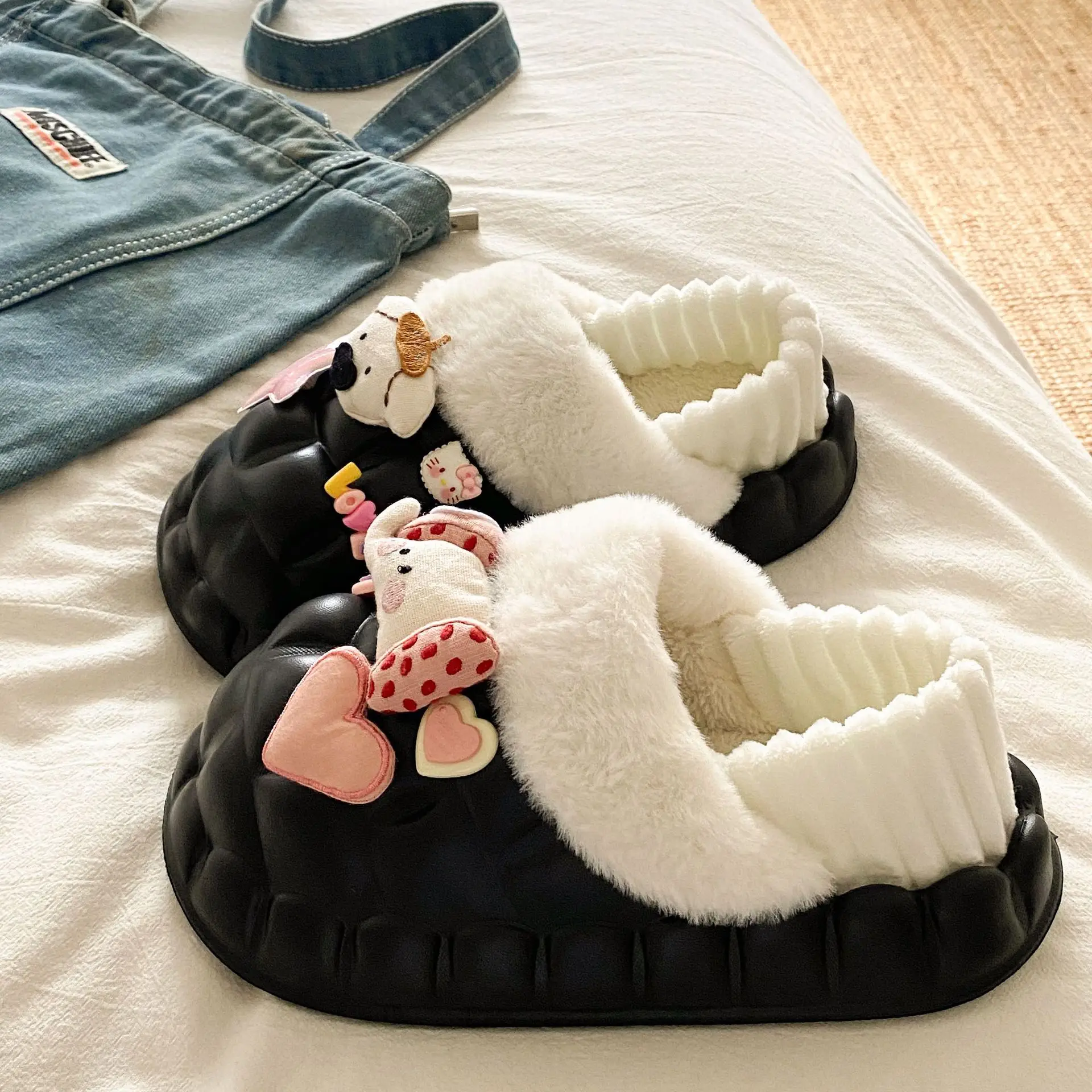 Cute Cartoon Slippers for Women Winter Warm Cotton - Image 2