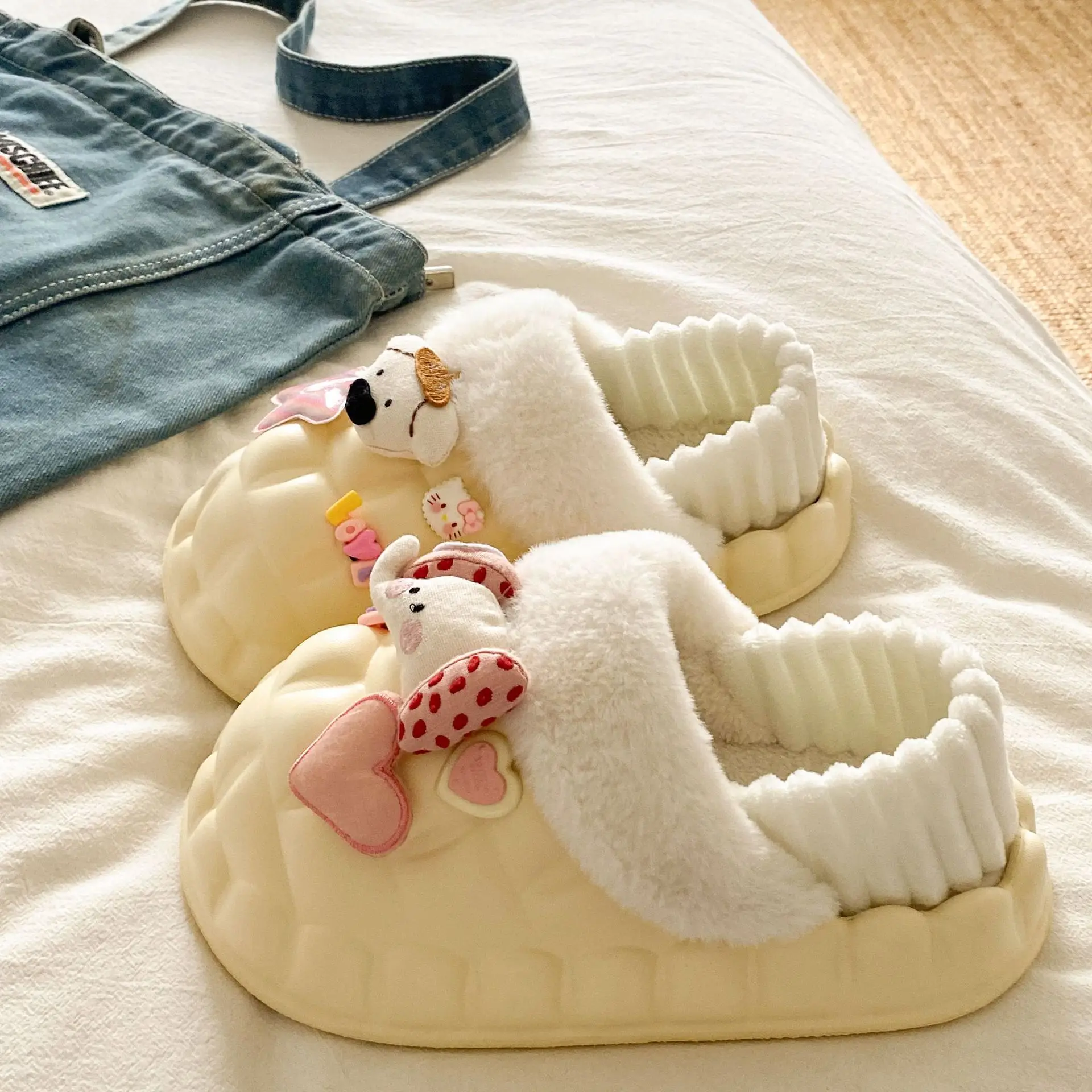 Cute Cartoon Slippers for Women Winter Warm Cotton - Image 3