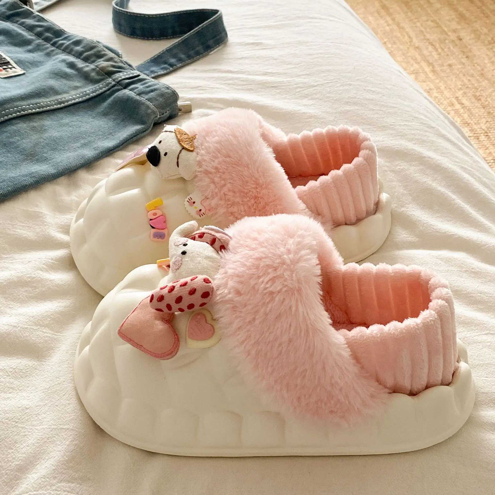 Cute Cartoon Slippers for Women Winter Warm Cotton - Image 6