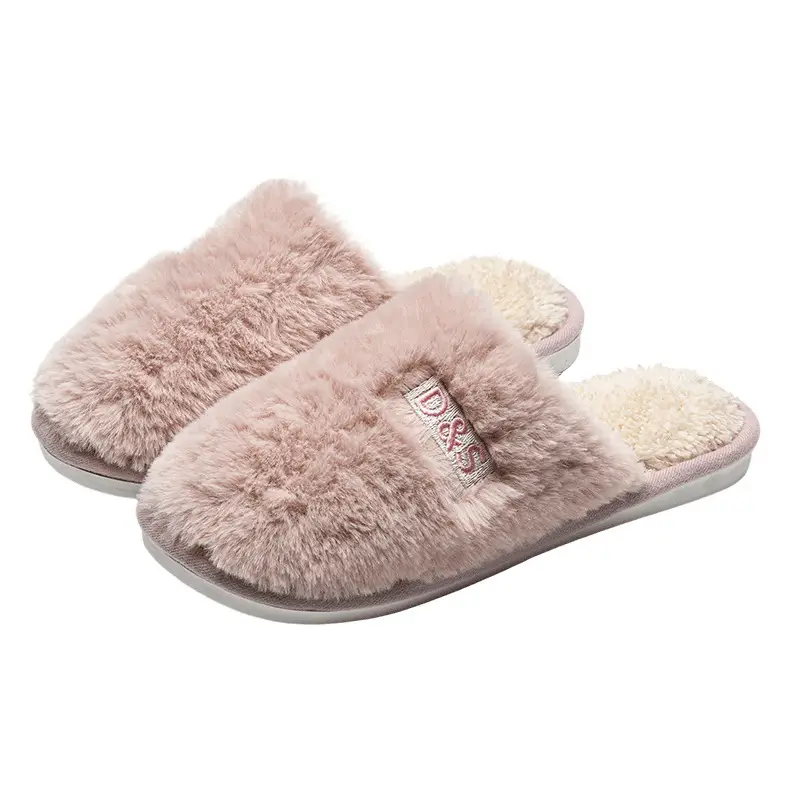 2026 New Cotton Slippers Women's Autumn and Winter Indoor Home Household Anti-Slip Warm Stuffed Slippers Baotou Men's - Image 2