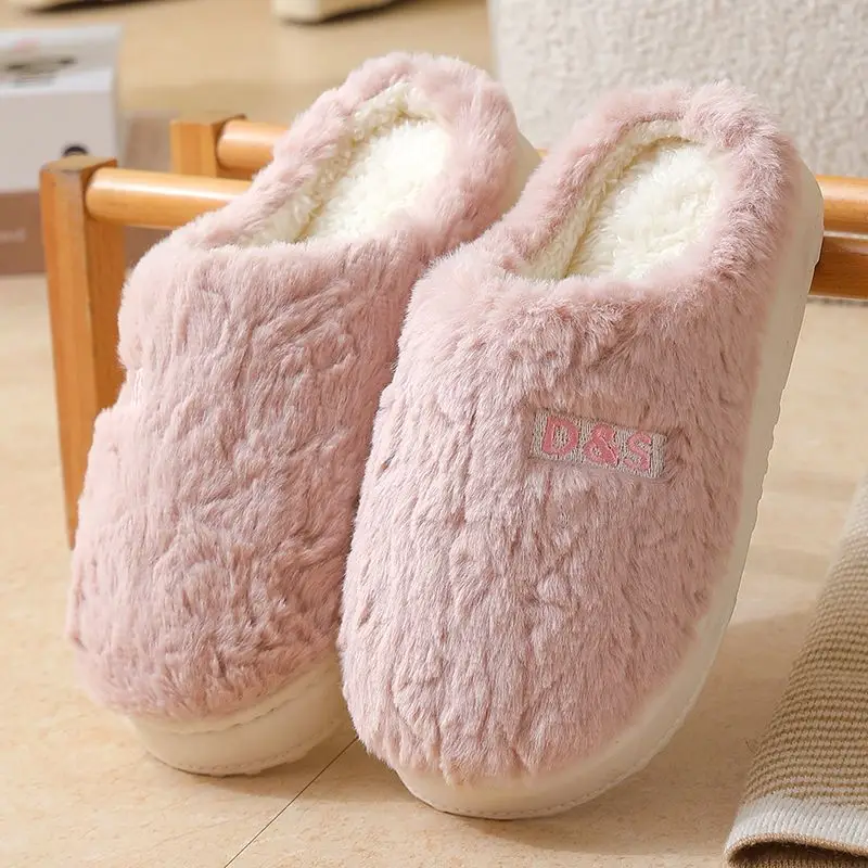 2026 New Cotton Slippers Women's Autumn and Winter Indoor Home Household Anti-Slip Warm Stuffed Slippers Baotou Men's - Image 6