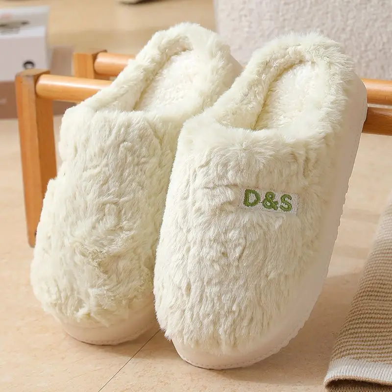 2026 New Cotton Slippers Women's Autumn and Winter Indoor Home Household Anti-Slip Warm Stuffed Slippers Baotou Men's - Image 7