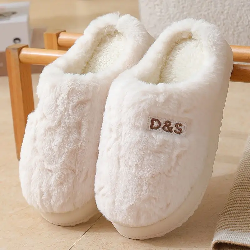 2026 New Cotton Slippers Women's Autumn and Winter Indoor Home Household Anti-Slip Warm Stuffed Slippers Baotou Men's - Image 8