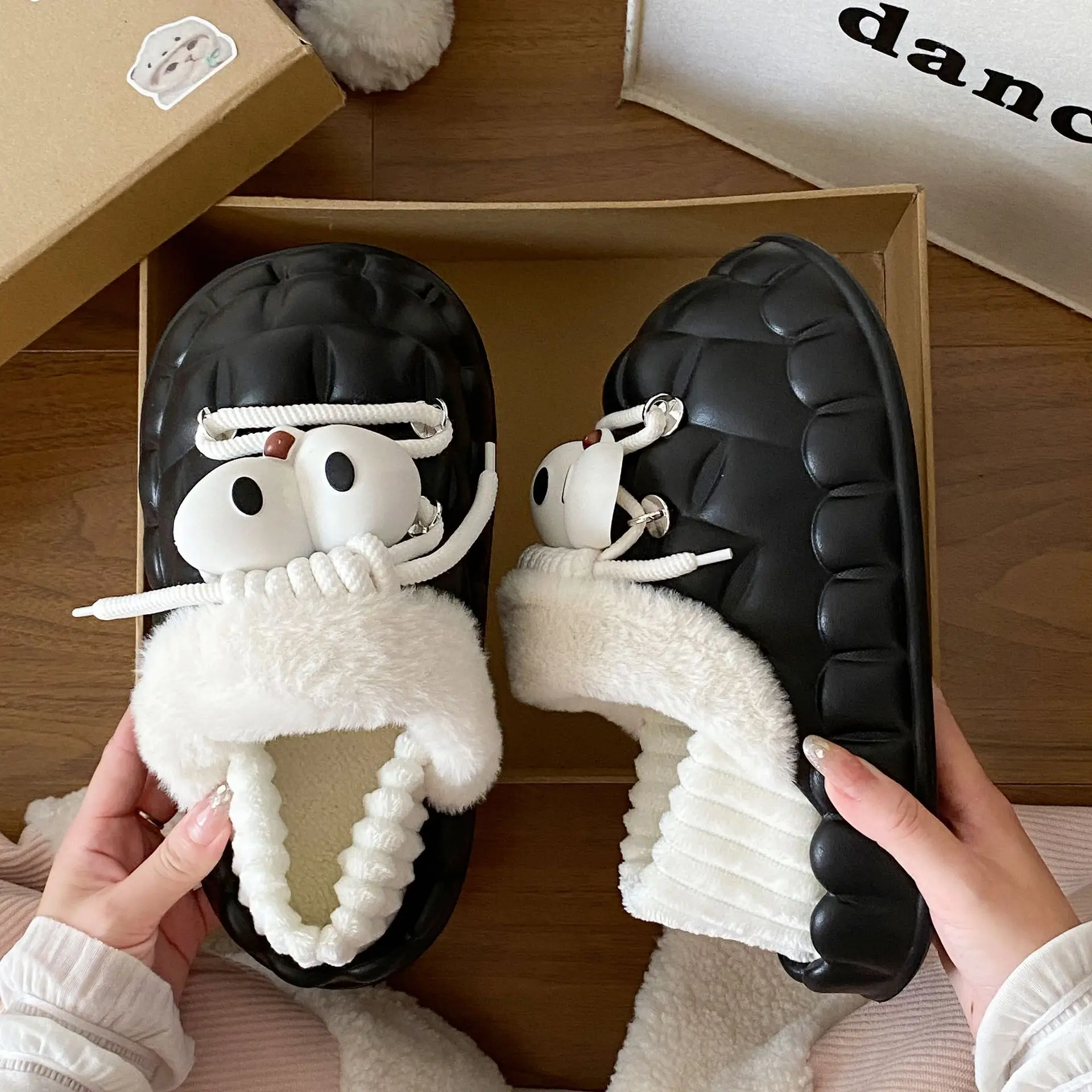 Eva Cotton Slippers for Women Winter Fleece Lined - Image 10