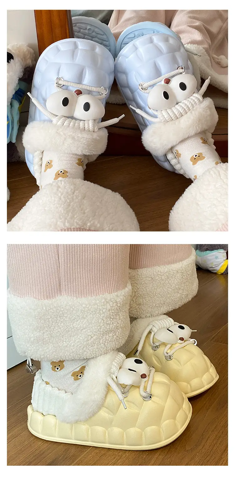 Eva Cotton Slippers for Women Winter Fleece Lined — feature 13