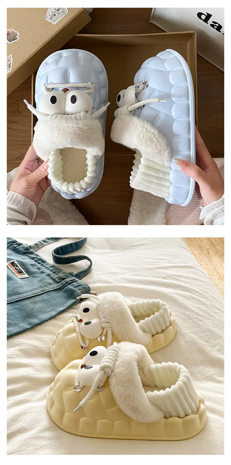 Eva Cotton Slippers for Women Winter Fleece Lined — feature 16