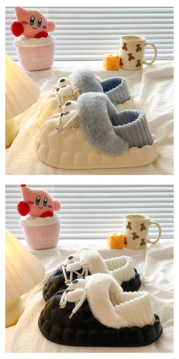 Eva Cotton Slippers for Women Winter Fleece Lined — feature 24