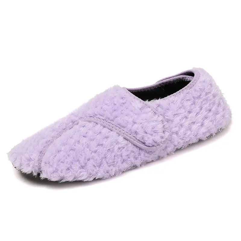 Women Velvet Slipper Pink Warm Winter Indoor Non-Slip