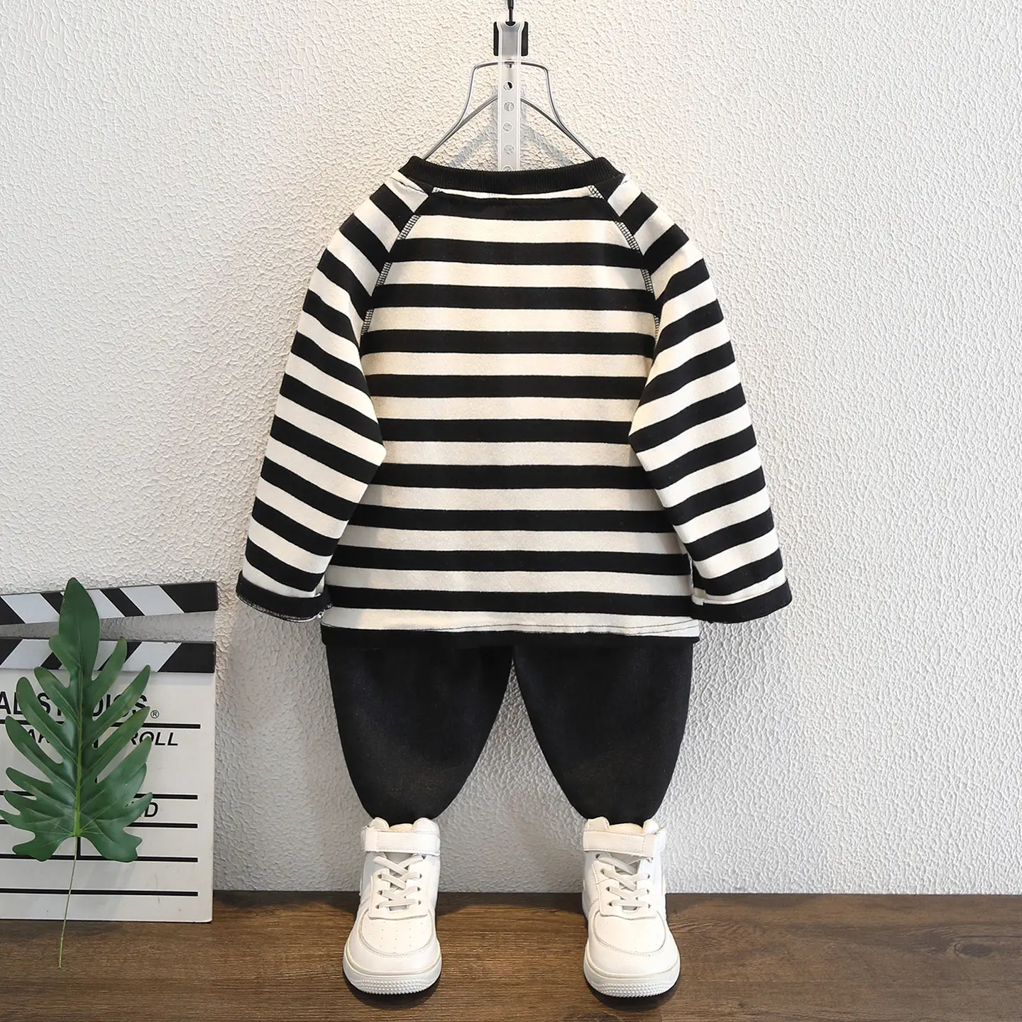 Boys Striped Long Sleeve T-Shirt Cartoon Base Baby Top