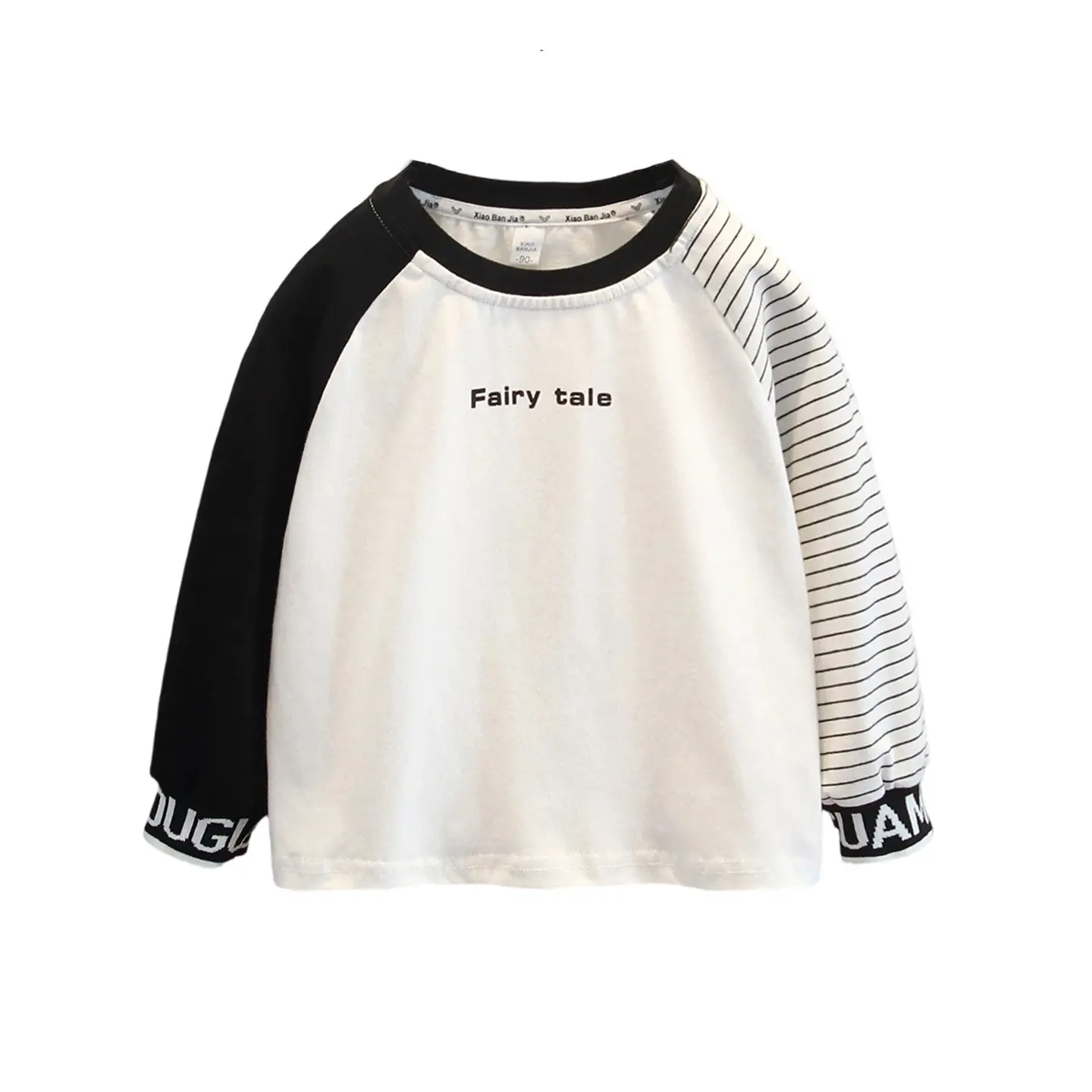 Boys Long Sleeve T-Shirt White Black Kids Casual Top - Image 6