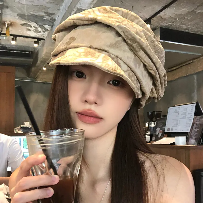 Vintage Pleated Beret for Women Melard Duckbill Slouchy Hat