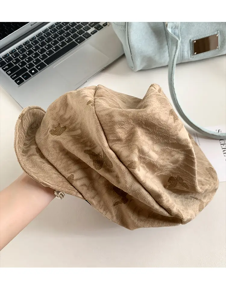 Vintage Pleated Beret for Women Melard Duckbill Slouchy Hat — feature 12