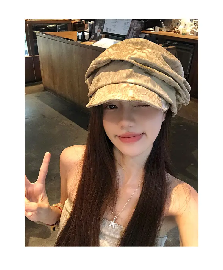 Vintage Pleated Beret for Women Melard Duckbill Slouchy Hat — feature 8