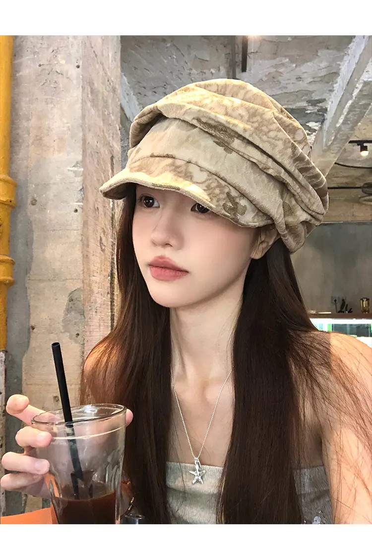 Vintage Pleated Beret for Women Melard Duckbill Slouchy Hat — feature 9