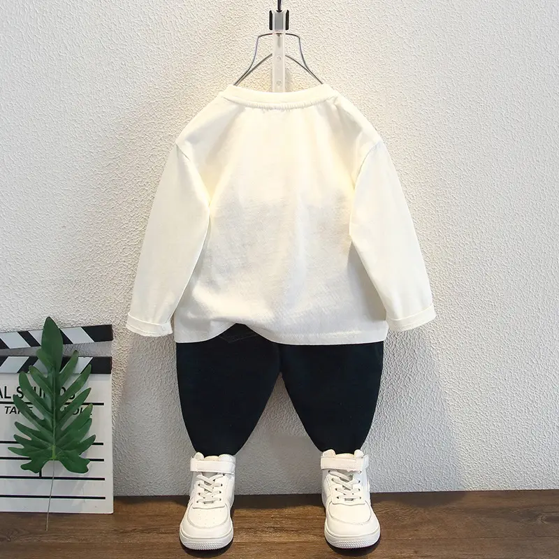 Boys Cartoon T-Shirt Long Sleeve Korean Style - Image 3
