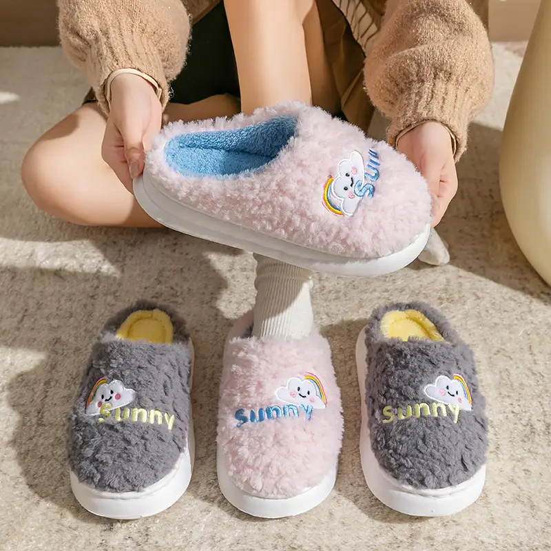 2025 Pink Cartoon Cotton Slippers Women - Image 10