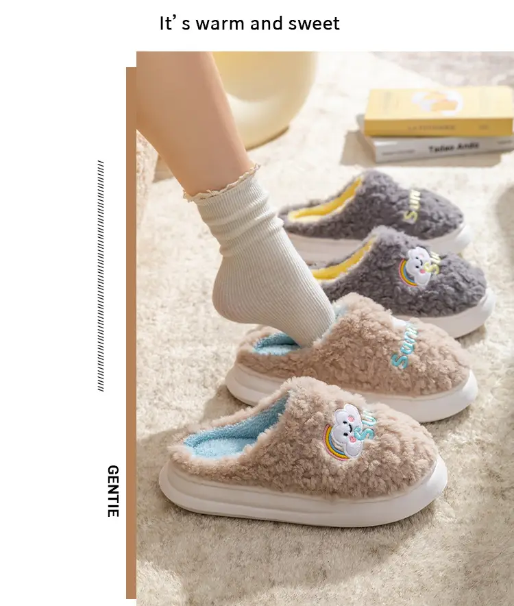 2025 Pink Cartoon Cotton Slippers Women — feature 18