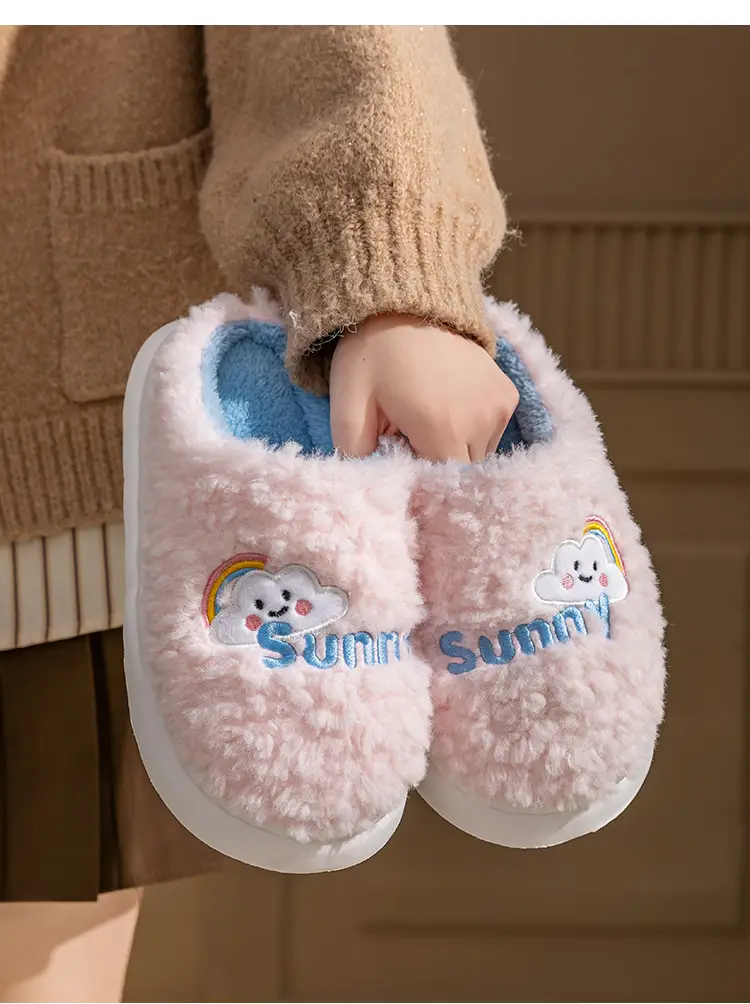 2025 Pink Cartoon Cotton Slippers Women — feature 19