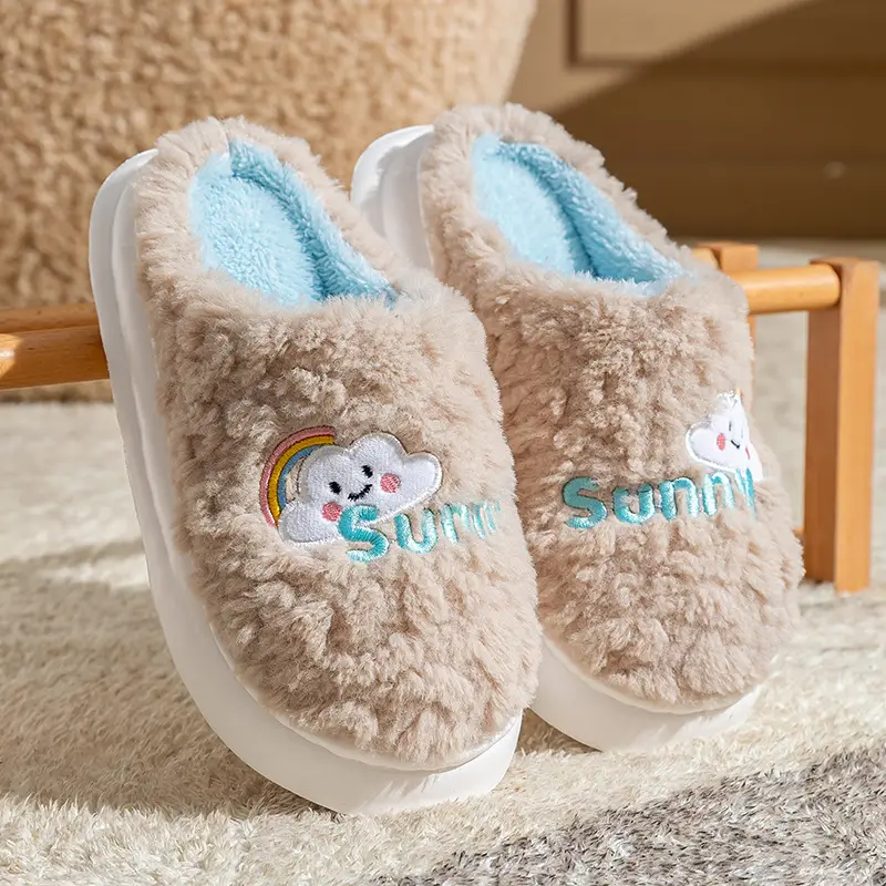 2025 Pink Cartoon Cotton Slippers Women - Image 2